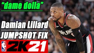 Damian Lillard Jumpshot Fix NBA2K21 with Side-by-Side Comparison