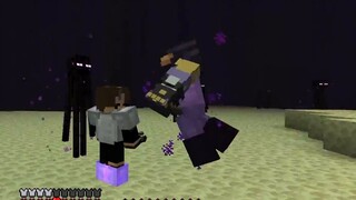 Tiga pria tampan mendapatkan ganda di Minecraft! Dan coba tantang naga ender!