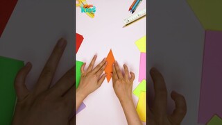 Gấp Quả Cà Rốt Bằng Giấy Siêu Dễ | Giấy Màu Sinh Động | POPS Kids ✌️