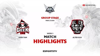Alter Ego vs Geek Fam HIGHLIGHTS MPL ID S13 | AE VS GEEK