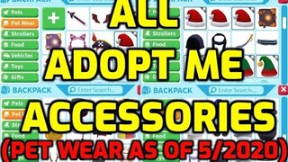 All Adopt Me Pet Accessories / All Adopt Me Pet Wear - Adopt Me Inventory Tour)