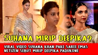 Heboh! Hadiri Diwali Pake Saree Emas, Netizen Sebut Suhana Khan Mirip Deepika Padukone