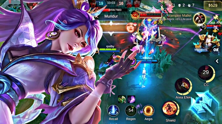 Hanabi Push Rank dan Bantu rekan satu tim