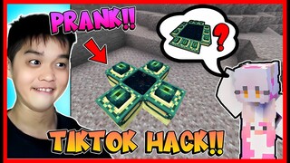 PRANK MOMON DENGAN END PORTAL MINI !! TIKTOK HACK BERHASIL !! Feat @sapipurba Minecraft