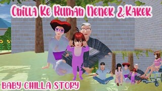 Baby Chilla Story | Baby Chilla Liburan Ke Rumah Nenek dan Kakek | Sakura School Simulator Drama