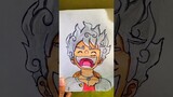 how to draw Luffy gear 5 ll ASMR #anime #shortvideo #viral #asmr