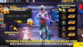 CARA PINDAH SERVER FREE FIRE TERBARU TANPA HAPUS AKUN UTAMA || PAKAI AKUN UTAMA 2022 - 100% BERHASIL