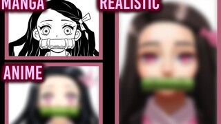 كيف ترسم نيزوكو كامادو بثلاثة أنماط: المانجا، والأنمي، والواقعية؟