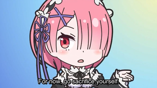 Rem bullies subaru for 2 minutes straght _ Isekai Quartet