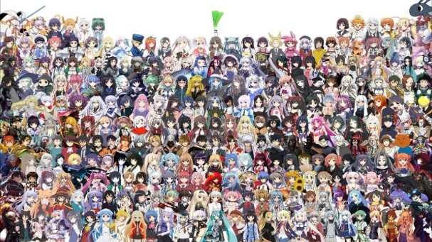 [Anime] 100 Beautiful Girls from Animations