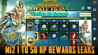 M12 Royal Pass | 1 To 50 RP Rewards |M12 Rp Redeem Section Rewards |PUBGM/BGMI