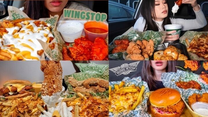 WINGSTOP MUKBANG ASMR COMPILATION