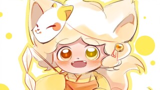 [Panel painting] Lazy sheep and little fox summoned beast