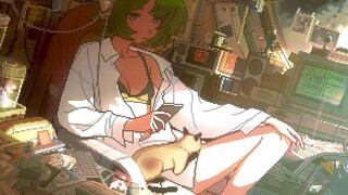 美少女悠闲午后pampus像素风小动画