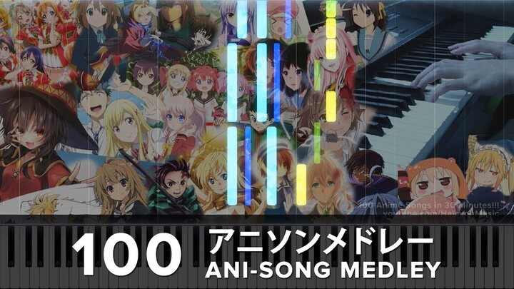100 ANIME SONGS in 30 MINUTES!!! (Synthesia Tutorial)