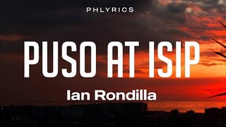 Ian Rondilla | Puso At Isip | Lyrics