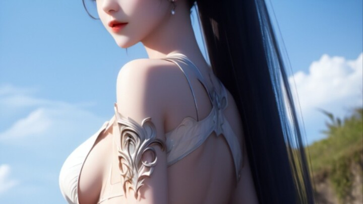 【AI วาดภาพ – เสี่ยวอู่】สายลมยามค่ำคืนพัดผ่านไหล่อันเย้ายวนของเสี่ยวอู่ ขณะที่คุณกลับเฝ้ามองอยู่ข้างๆ