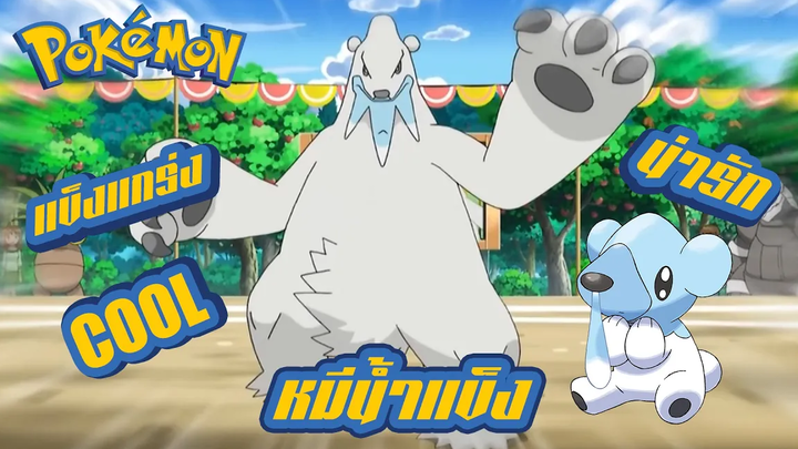 Pokemon Profile Kumasyun Tunbear โปเกมอนหมีขั้วโลก ประจำซีรี่โปเกมอน