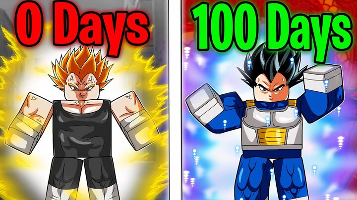 I SURVIVED 100 Days as VEGETA in Roblox DRAGON BALL