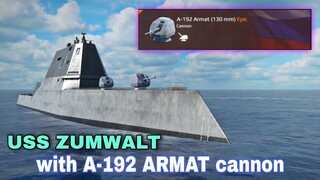 USS ZUMWALT equipped with A-192 ARMAT Cannon. gameplay | Modern Warships
