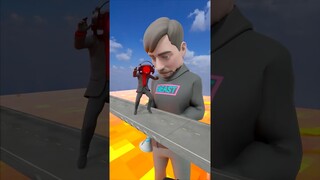 MrBeast vs Broken Bridge with Skibidi Toilet & Jax #shorts
