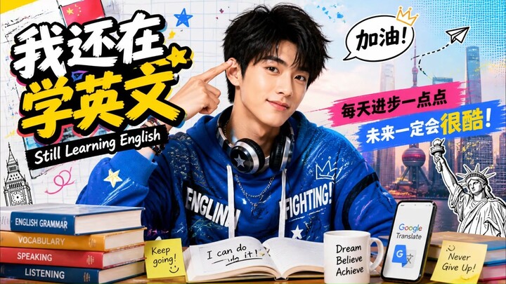 我还在学英文