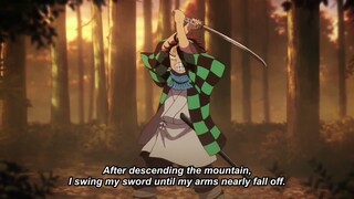 Tanjirou being a mood for 5 minutes and 34 seconds straight (not mine)
