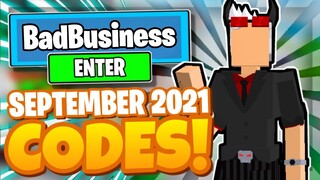 *SEPTEMBER 2021* BAD BUSINESS CODES - ALL NEW SECRET OP CODES! Roblox Bad Business