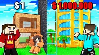 HOTEL HARGA $1 VS HOTEL HARGA $1.000.000 !! MANA YANG LEBIH MEWAH DI MINECRAFT ??