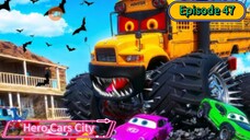 Hero Cars City (Episode 47) Called The School Bus