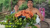 Ẩm Thực Việt. Tôm Sú Hấp Bia Xả Chấm Siêu Cay Cấp Độ 10