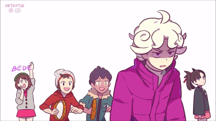 [Pokémon Sword and Shield Sand Sculpture] Bopping to Bede's theme