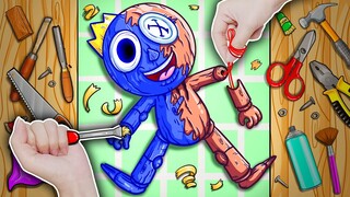 How To Carve Adorable Blue into Pinocchio??? || Roblox Rainbow Friends | ASMR Stop Motion Paper