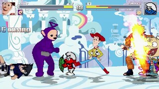 AN Mugen Request #1822: Woody, T.Winky, Naruto, Sasuke VS Smurf, Flapjack, Dora, Smurf