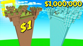 ถ้าเกิด!? บ้านปราสาทสูง $1 เหรียญ VS บ้านปราสาทสูง $1,000,000 เหรียญ - Minecraft คนรวยคนจน