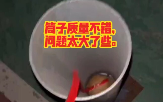 筒子过大烟花小，低空开花满地焰。