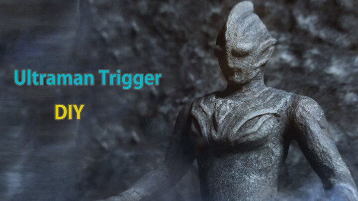 [Buatan Tangan]Patung Batu Ultraman Trigger, Mirip Tidak?