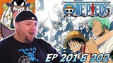 Luffy Saves Everyone! | ONE PIECE REACTION + REVIEW - Episode 201 & 202