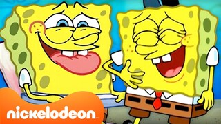 SpongeBob | SpongeBob TERTAWA TERBAHAK-BAHAK Selama 10 Menit Langsung 😂  | Nickelodeon Bahasa