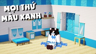 Mèo Simmy Thử Thách Trang Trí "MỌI THỨ TOÀN MÀU XANH" Trong Minecraft