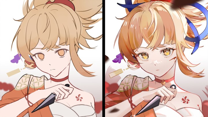 [Painting process] Share the super simple coloring steps of my flow to quickly produce effects