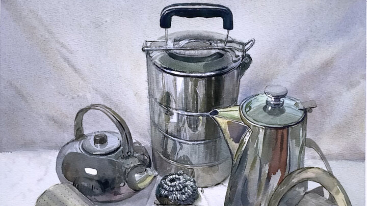 A mere stainless steel set meal, not worth mentioning