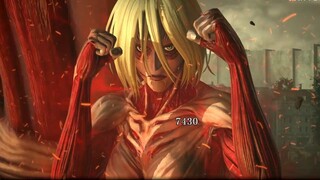 Attack on Titan 2 - Raksasa wanita hanya bisa mengenai pergelangan kaki dan tidak bisa menang melawan raksasa super.