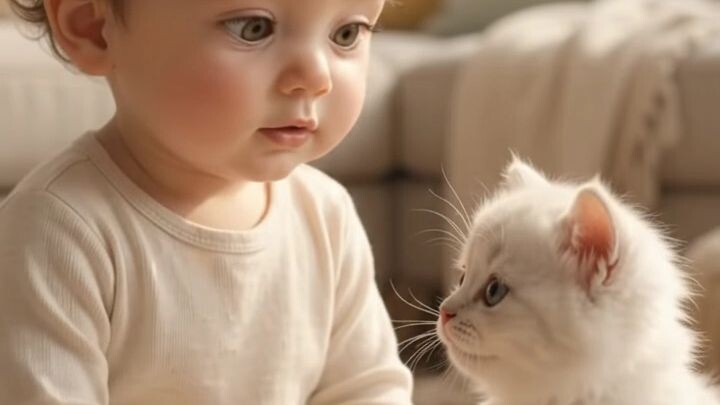 😂 Baby Ne Kitty Se Kya Pooch Liya! 🐱👶 | Meow Wali Funny Baat #Shorts