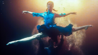 500 dives in 5 days! Some people used a double to shoot the falling scene, but she was already danci