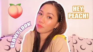 Peach Glowy Look *Simple & Affordable Makeup* | Rosa Leonero