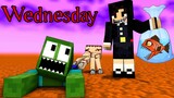 Monster School: WEDNESDAY vs MONSTER SCHOOL CHALLENGE - Minecraft Animation