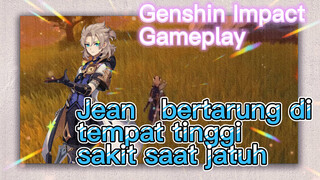 [Genshin Impact, Game streaming] Jean, bertarung di tempat tinggi   sakit saat jatuh