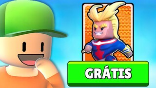 Chegou Skin Grátis. All Might para todos ? Stumble Guys