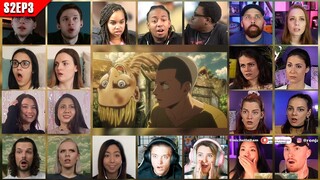 Attack on Titan Season 2 Episode 3 Reaction Mashup | 進撃の巨人